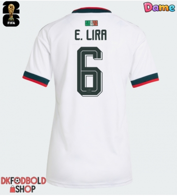 Mexico Erik Lira #6 Udebanetrøje Dame VM 2026 Kort ærmer Mexico Erik Lira #6 Udebanetrøje Dame VM 2026 Kort ærmer
